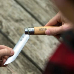 Opinel No.12 Stainless Steel Serrated Folding Knife (2441) -HOUSE OF KNIVES Sales 2441 Opinel No 12 Stainless Steel Serrated OP21024 5 27530.1635363811