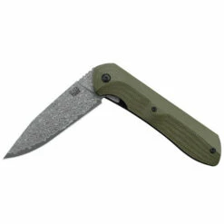 Black Tusk Boulder 2 Micarta Green Damascus Clad (2BO45M-GR) -HOUSE OF KNIVES Sales 2BO45M GR Black Tusk Boulder 2 Micarta Green 888634 3 61283.1669771782