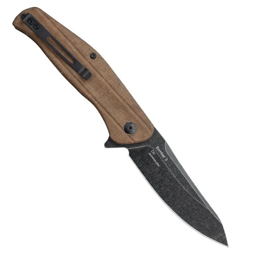 Black Tusk Bomber 2 Micarta Brown (2BOM45M-BRN) 4 Black Tusk Bomber 2 Micarta Brown (2BOM45M-BRN) - Image 2