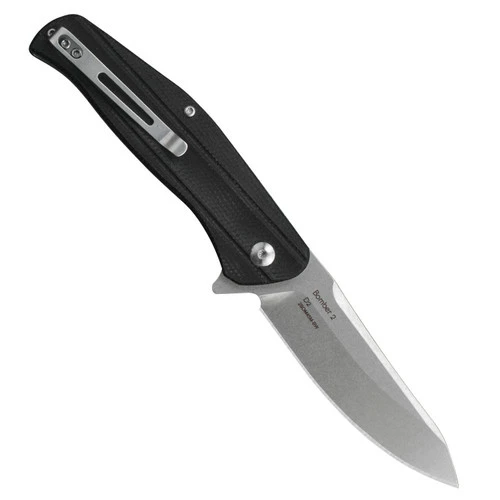 Black Tusk Bomber 2 Micarta Black (2BOM45M-BW) 4 Black Tusk Bomber 2 Micarta Black (2BOM45M-BW) - Image 2