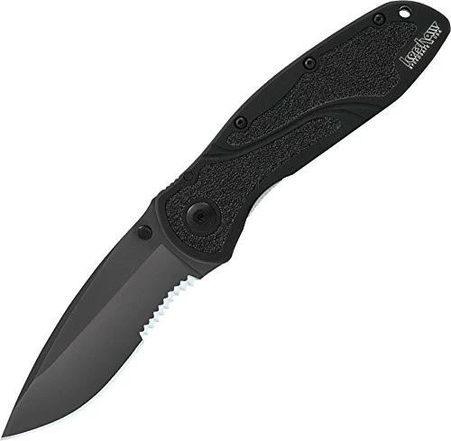 Kershaw Blur Serrated - Black W/Glass Breaker (1670GBBLKST) 3 Kershaw Blur Serrated - Black W/Glass Breaker (1670GBBLKST)