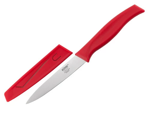 Kussi 4" Paring Knife With Sheath - Red (8100RD) 3 Kussi 4" Paring Knife With Sheath - Red (8100RD)