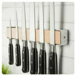 Bisbell Beech Wood 16" Magnetic Knife Bar (BMKR03-SPB) -HOUSE OF KNIVES Sales BMKR03 SPB 1 64443.1568151214