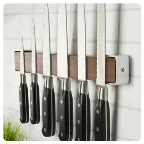 Bisbell Walnut Wood 14" Magnetic Knife Bar (BMKR03-SPW) 5 Bisbell Walnut Wood 14" Magnetic Knife Bar (BMKR03-SPW) - Image 3