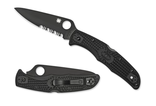 Spyderco Endura 4 Black FRN Black Combination Blade (C10PSBBK) 3 Spyderco Endura 4 Black FRN Black Combination Blade (C10PSBBK)