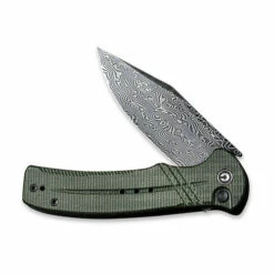 CIVIVI Cogent Green Micarta Damascus Clad (C20038D-DS1) -HOUSE OF KNIVES Sales C20038D DS1 CIVIVI Cogent Micarta Damascus Clad E210292 3 74615.1637105265