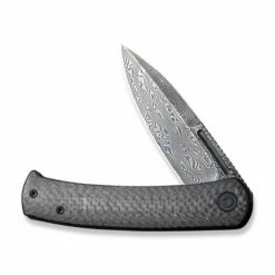CIVIVI Caetus Twill Carbon Fiber Black Damascus Clad (C21025C-DS1) -HOUSE OF KNIVES Sales C21025C DS1 CIVIVI Caetus Twill CF Black WE230124 3 16360.1689291402