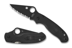 Spyderco Para 3 Black FRN Black Blade Serrated (C223SBBK)