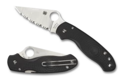 Spyderco Para 3 Black FRN Serrated (C223SBK)