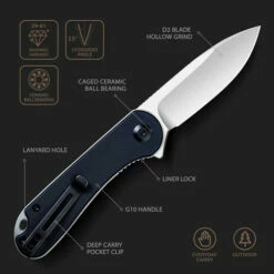 CIVIVI Elementum Black G10 (C907A) 16 CIVIVI Elementum Black G10 (C907A) -HOUSE OF KNIVES Sales C907A CIVIVI Elementum Black G10 Satin WE210301 5 84709.1638217571