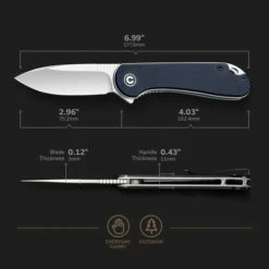 CIVIVI Elementum Black G10 (C907A) 17 CIVIVI Elementum Black G10 (C907A) -HOUSE OF KNIVES Sales C907A CIVIVI Elementum Black G10 Satin WE210301 6 24997.1638217578