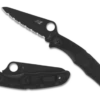Spyderco Pacific Salt 2 Black FRN Black Blade Serrated (C91SBBK2) -HOUSE OF KNIVES Sales C91SBBK2 Both 00580.1604187561