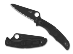 Spyderco Pacific Salt 2 Black FRN Black Blade Serrated (C91SBBK2)