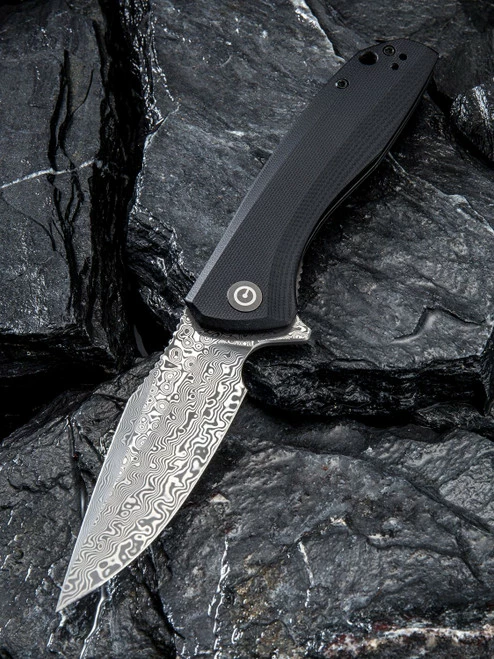 CIVIVI Baklash Black G10 Damascus Clad Blade (C801DS) 7 CIVIVI Baklash Black G10 Damascus Clad Blade (C801DS) - Image 5
