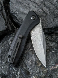 CIVIVI Baklash Black G10 Damascus Clad Blade (C801DS) 15 CIVIVI Baklash Black G10 Damascus Clad Blade (C801DS) -HOUSE OF KNIVES Sales CIVC801DSnta 78647.1604949928