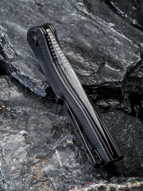 CIVIVI Baklash Black G10 Damascus Clad Blade (C801DS) 9 CIVIVI Baklash Black G10 Damascus Clad Blade (C801DS) - Image 7