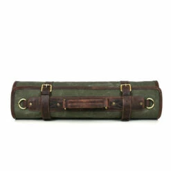 Knife Roll Company Turin WaxCan Olive Green 10 Slot (KR-TU-OG01; KR-Canvas-OliveGreen) -HOUSE OF KNIVES Sales KR TU OG01 Knife Roll Company Turn Ranch Olive Green 10 slot KR21003 3 21261.1621621569