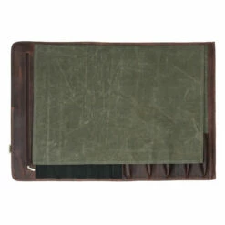 Knife Roll Company Turin WaxCan Olive Green 10 Slot (KR-TU-OG01; KR-Canvas-OliveGreen) -HOUSE OF KNIVES Sales KR TU OG01 Knife Roll Company Turn Ranch Olive Green 10 slot KR21003 6 91008.1621621582