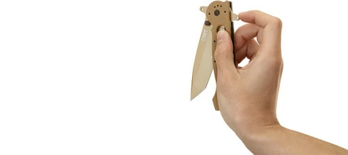 CRKT M16-14DSFG Desert Tan Tanto With Veff Serrations (M16-14DSFG) 8 CRKT M16-14DSFG Desert Tan Tanto With Veff Serrations (M16-14DSFG) - Image 6