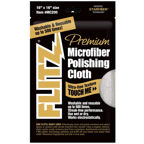 Flitz Premium Microfibre Polishing Cloth 16" X 16" (MC200) 4 Flitz Premium Microfibre Polishing Cloth 16" X 16" (MC200) - Image 2