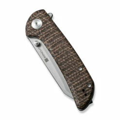 SENCUT Fritch Dark Brown Matrix Micarta (S22014-3) -HOUSE OF KNIVES Sales S22014 3 SENCUT Fritch Matrix Micarta Brown WE220293 4 02625.1674605256