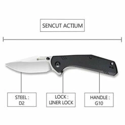 SENCUT Actium Black G10 (SA02B) -HOUSE OF KNIVES Sales SA02B Sencut Actium G10 Black WE220136 6 96358.1660767576