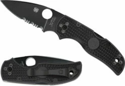 Spyderco Native 5 Black FRN Black Blade Combination Edge (C41PSBBK5)