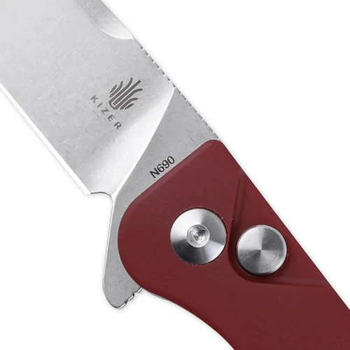 Kizer Swaggs Swayback Red Micarta (V3566N4) 7 Kizer Swaggs Swayback Red Micarta (V3566N4) - Image 5