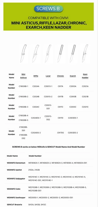 WE Knife Co/CIVIVI/SENCUT Plain Titanium Clip Black (T001D) 9 WE Knife Co/CIVIVI/SENCUT Plain Titanium Clip Black (T001D) - Image 7