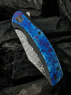 WE Knife Co. Snick Black Titanium Timascus Damasteel (WE19022F-DS1) -HOUSE OF KNIVES Sales WE19022F DS1 WE Knife Snick Damasteel Timascus WE210284 4 38221.1637188979