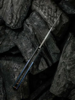 WE Knife Co. Snick Black Titanium Timascus Damasteel (WE19022F-DS1) -HOUSE OF KNIVES Sales WE19022F DS1 WE Knife Snick Damasteel Timascus WE210284 7 79389.1637188988